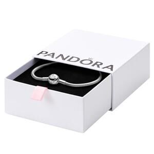 NWT Pandora Moments Snake Chain Bracelet Sterling Silver 7.1" w/ Gift Box